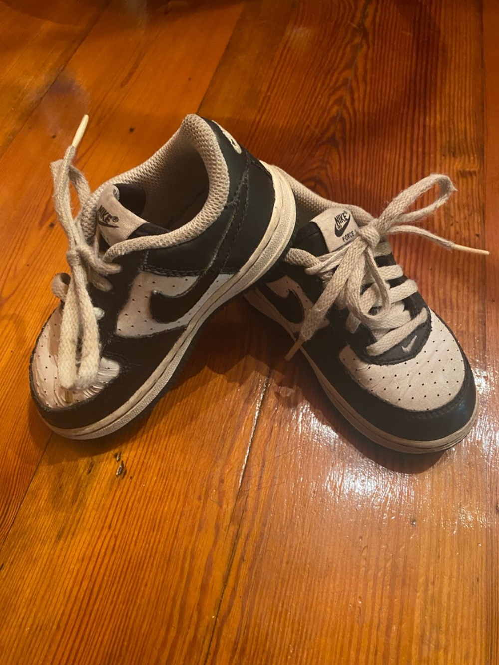 Nike Kids Black and White Skate-Style Sneakers